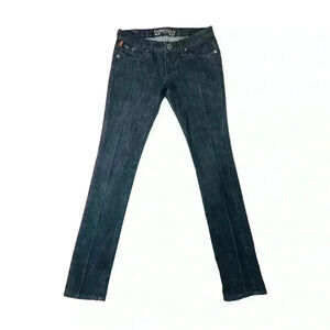 Robin's Jean Black Trim Bootcut Jeans in Black Wash with Stud Trim